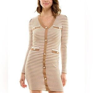 Almost Famous Juniors' Scoop-Neck Ribbed Midi Dress